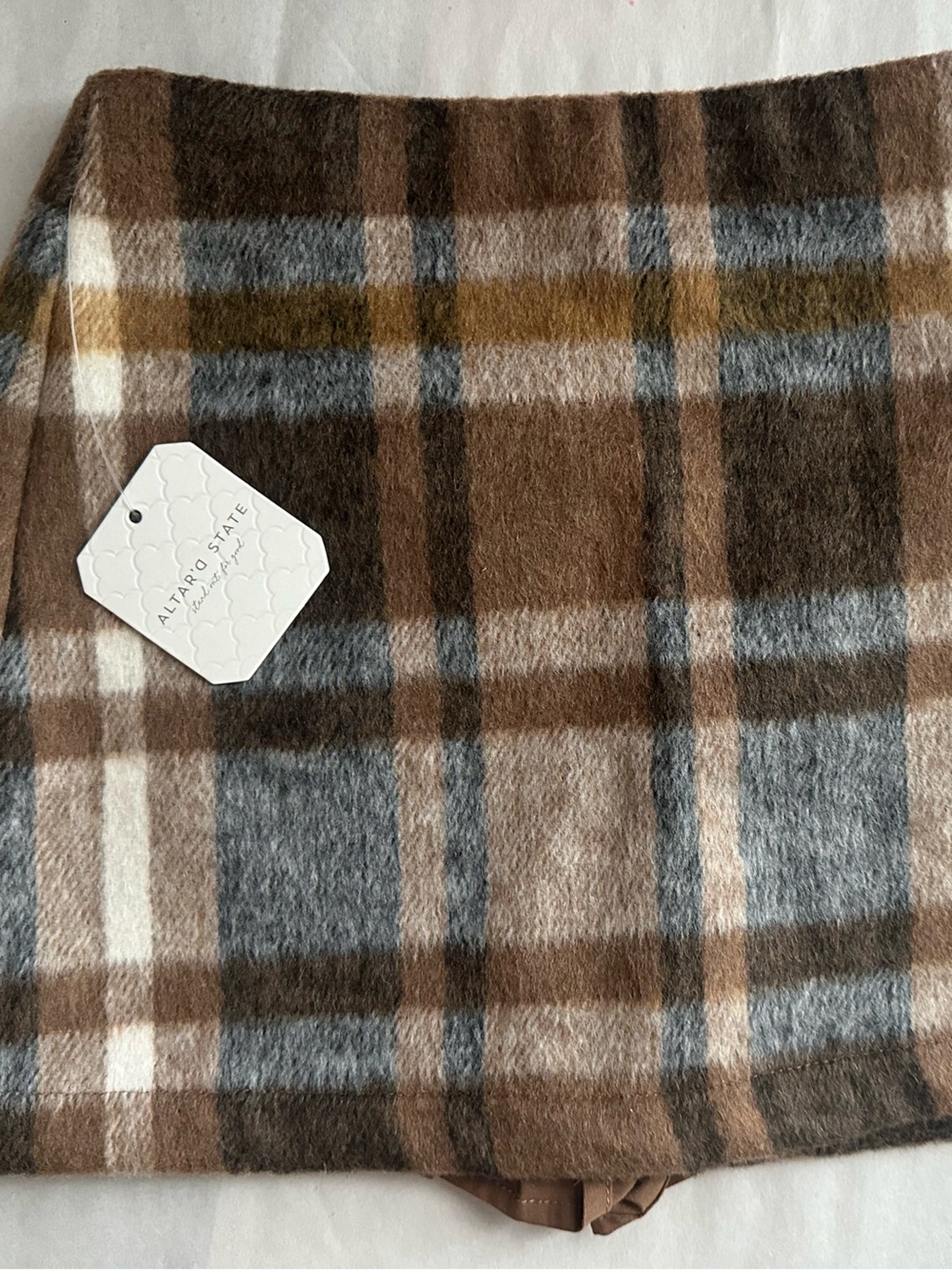 Altar’d State Fall Plaid Skirt Skort XXS